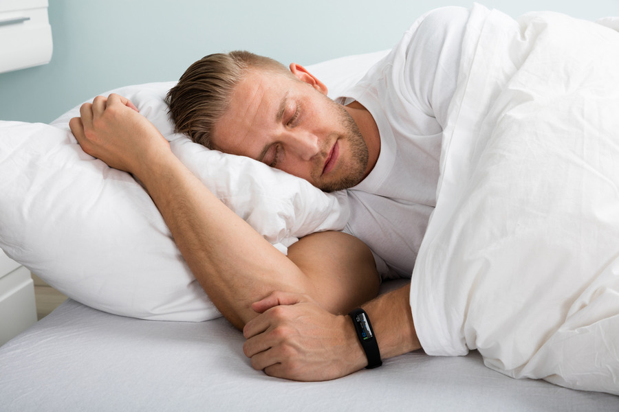 Healthy man sleeping