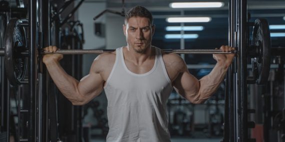 Man Using Power Rack