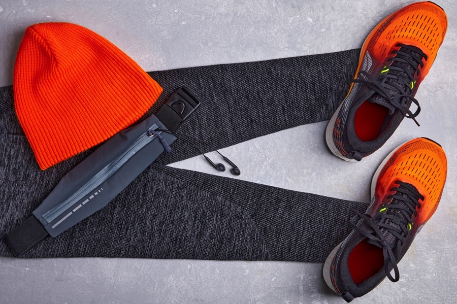 Laying out clothing prior to a run
