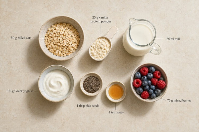Overnight Protein Oats Ingredients
