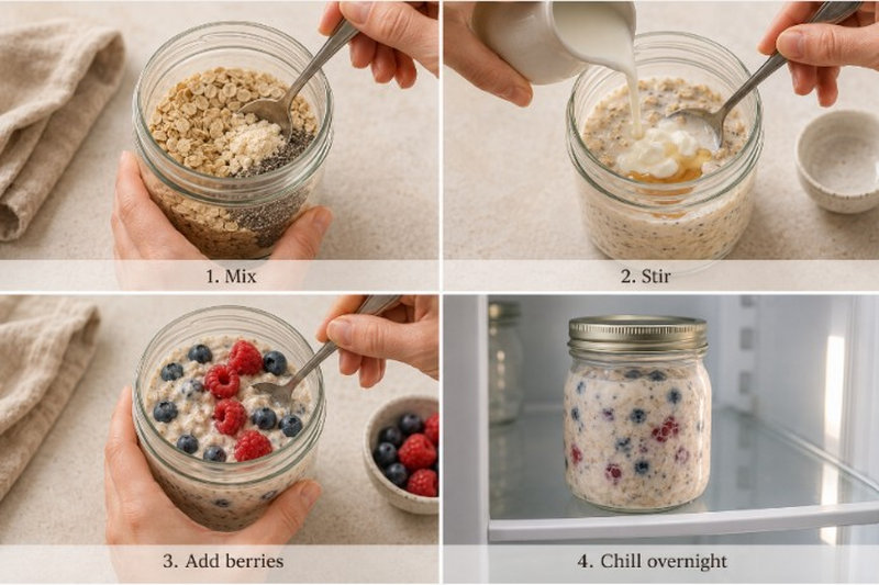Overnight Protein Oats Instructions